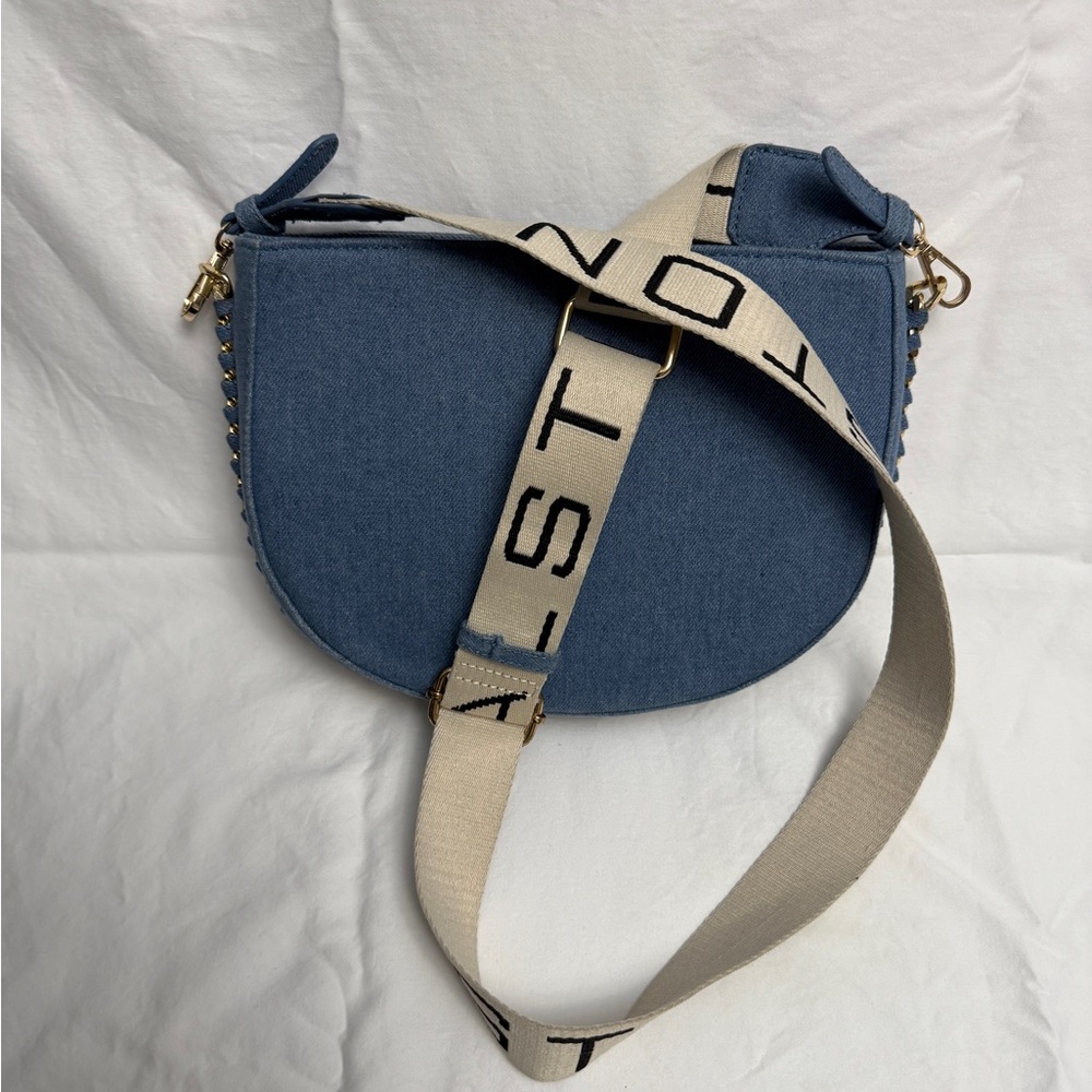 Halston Heritage Blue Denim Crossbody Bag - Picture 6 of 11
